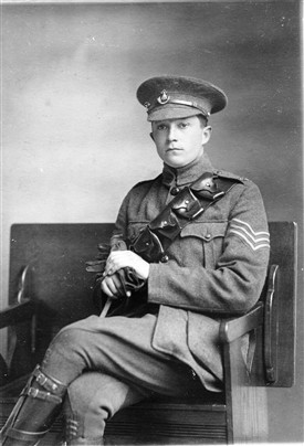 Photo:Harry Sheldon pictured in his sergeant's uniform shortly before he left for France