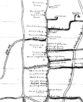 Photo:Map of Hayton drawn in 1908 by schoolboy Walter Storrs who joined the KOYLI who was wounded and discharged April 1918.