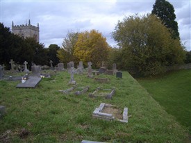 Photo:Modern cemetery on site of Cuckney castle