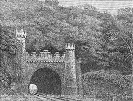 Photo:An etching of red Hill tunnel from the 1850s