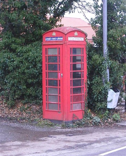 Photo:SOUTHWELL: The Ropewalk.  Email, text and phone from this card-only telephone box