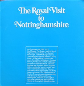 Photo: Illustrative image for the 'Royal Visit to Nottinghamshire 1977' page