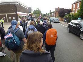 Photo:The marchers entering Radcliffe-on-Trent