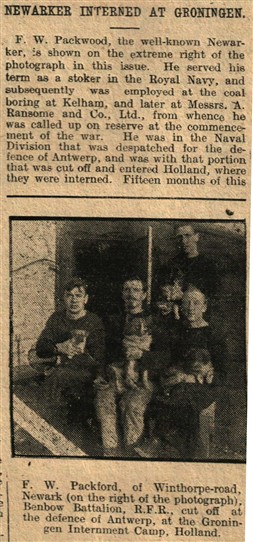 Photo:From the Newark Advertiser, 26th January, 1916