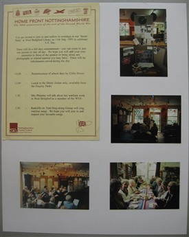Photo:Advertisement poster and photographs from the celebration of the 50th anniversary of the end of the Second World War, 1995