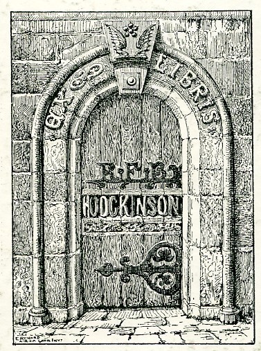 Photo:Bookplate of R.F.B. Hodgkinson of Newark-on-Trent