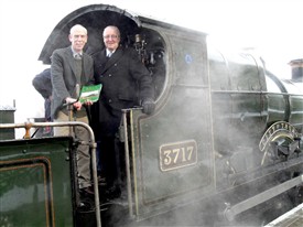 Photo:Author Michael Vanns (left) and Councillor John Cottee officially launch the book at the Nottingham Transport Heritage Centre at Ruddington near Nottingham, Saturday 4th December, 2010.