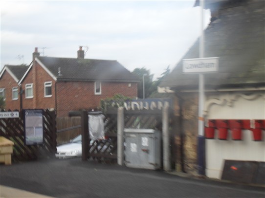 Photo:Lowdham Station entrance to 'Trains to Lincoln' side