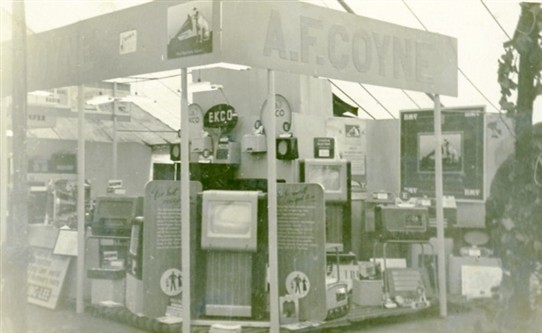 Photo:Coynes' trade stand at an exposition of local business in the car park off London Road, Newark, in 1955