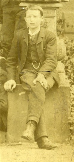Photo:School boy at an un-named Newark school, c.1885