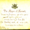 Page link: Invitation to the Mayor's Sunday Service in Newark, 1891