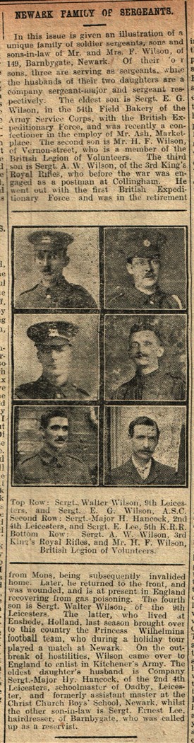 Photo:From the Newark Advertiser 26th May 1915