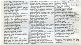 Photo:List of Woodborough residents in 1885