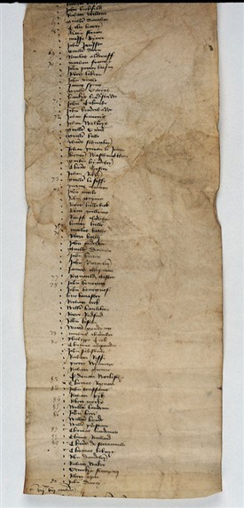 Photo:A Medieval muster roll