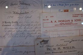 Photo:Documents from Nottinghamshire Archives
