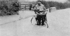 Photo:Cycling through the 1922 Southwell flood