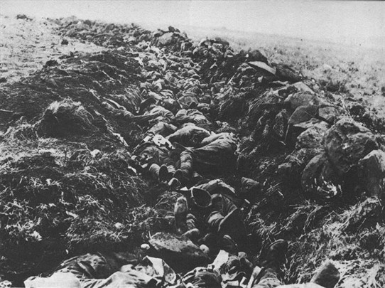 Photo:British dead at the Battle of Spion Kop