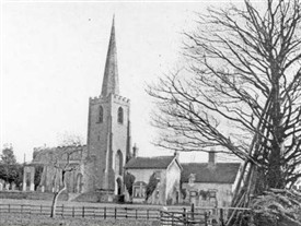 Photo:Attenborough Chuch with Henry Ireton's birthplace visible right