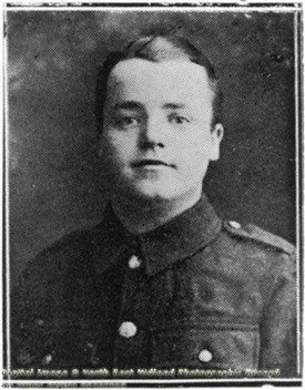 Photo:Pte L F Watkins of the Sherwood Foresters, c 1914-1918