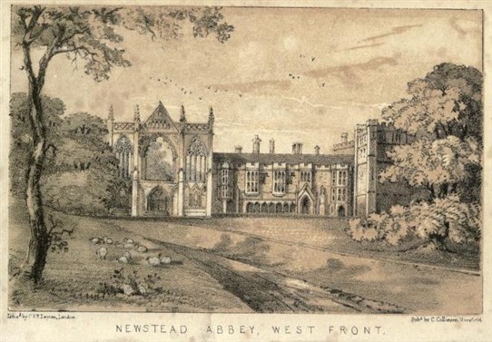 Photo:Newstead Abbey in c.1850
